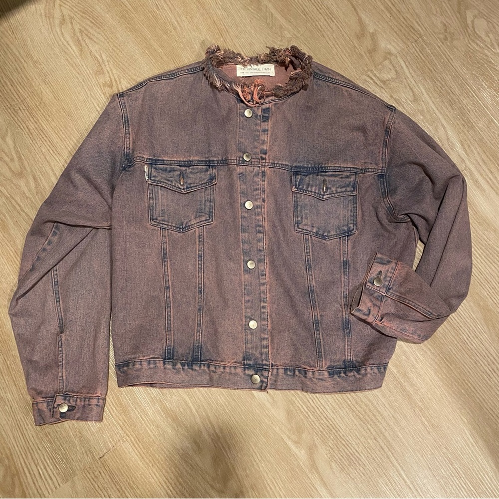 The Vintage Twin Purple Denim Jacket